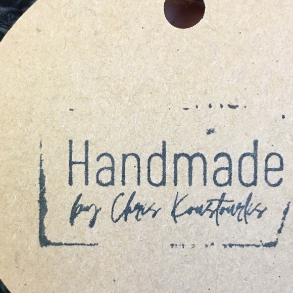 Handmade Long Black 'O' Shape Rubber Seed Bead Drop Dangle Earrings - Picture 16 of 16